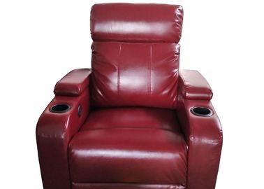 두 배 Recliner 극장 착석 소파, 극장 소파 고정되는 접히는 팔걸이